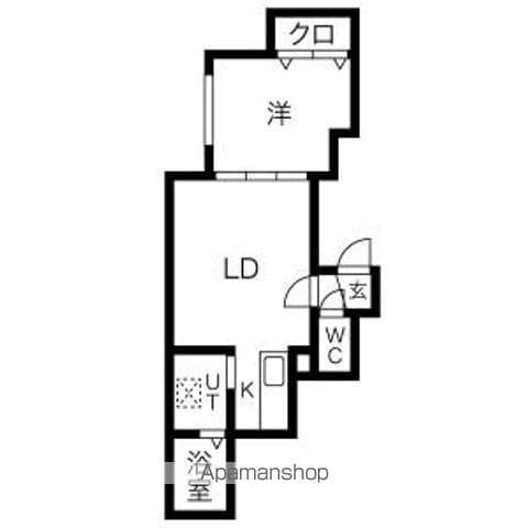 プロスパー菊水B(1LDK/3階)の間取り写真
