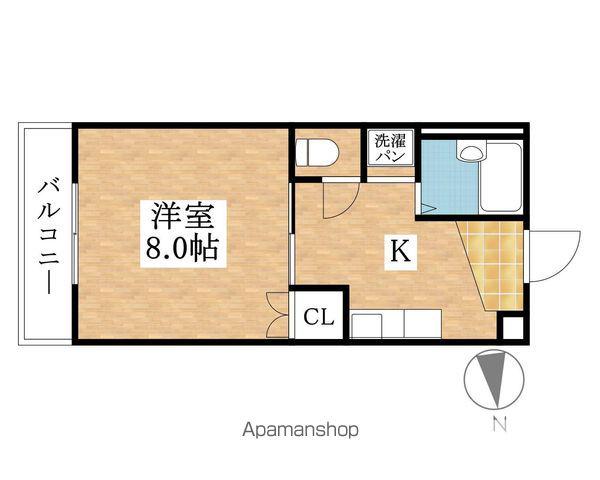 リバーサイドM(1K/1階)の間取り写真