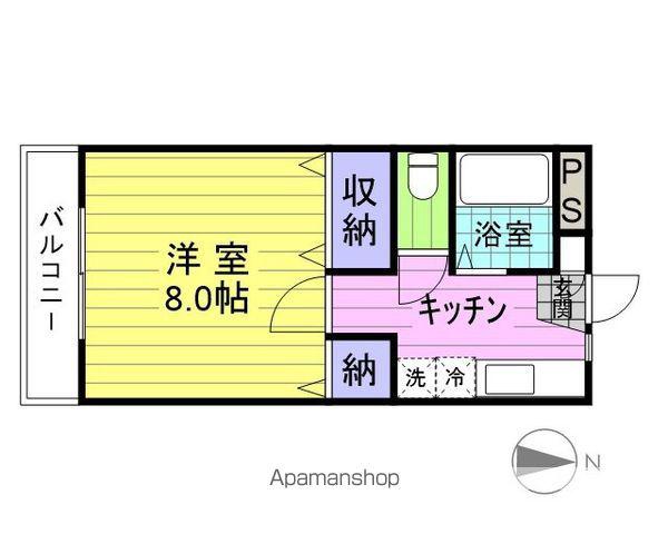 スズキビル(1K/3階)の間取り写真