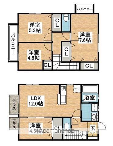 エーストゥ粕屋(4LDK)の間取り写真