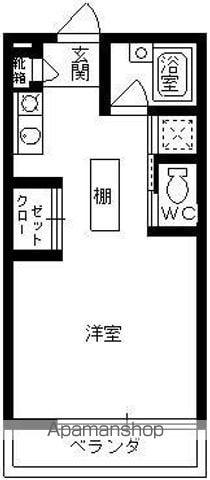 パーティアムⅡ(ワンルーム/2階)の間取り写真