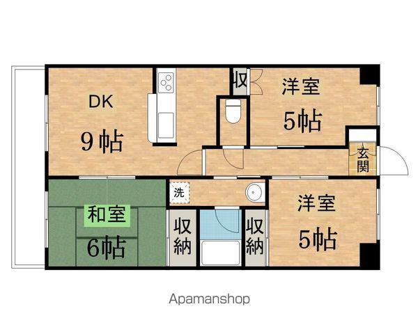 ベルファーム(3DK/5階)の間取り写真