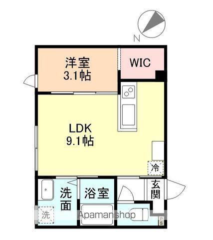 REPOT(1LDK/1階)の間取り写真