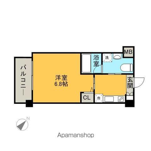 グランドシャルマン博多駅前(1K/10階)の間取り写真