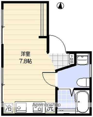 レオリオ(ワンルーム/4階)の間取り写真
