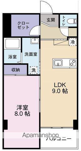 S&Mビル(1LDK/4階)の間取り写真