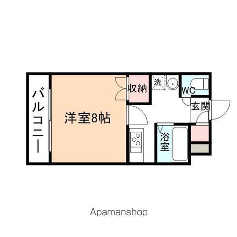 スカイバレー今泉(1K/3階)の間取り写真