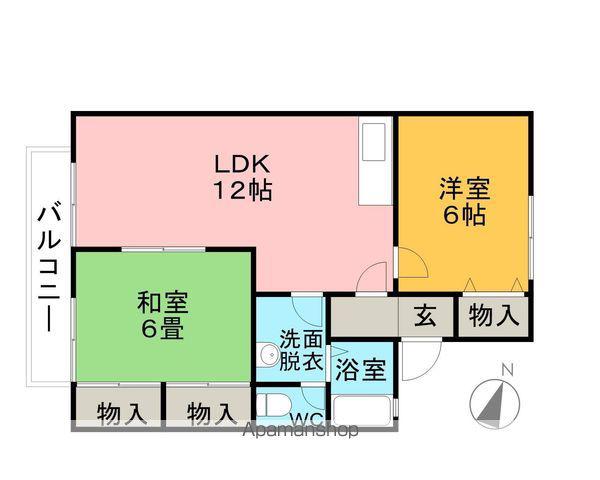 グレースマンション(2LDK/1階)の間取り写真