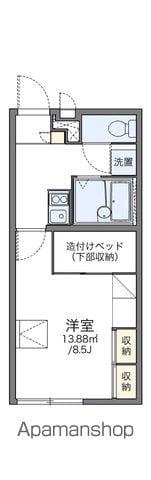 レオパレス新富山A(1K/1階)の間取り写真