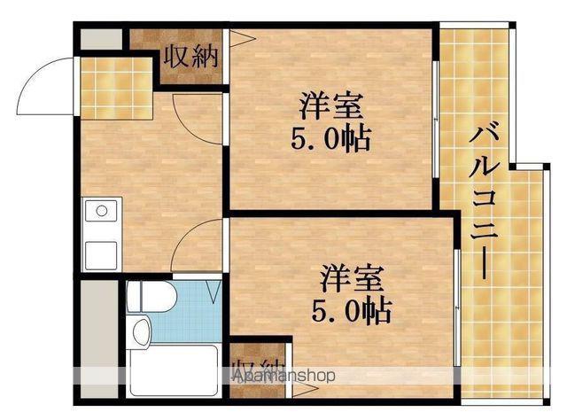 アメニティー新高1・2番館(1DK/10階)の間取り写真