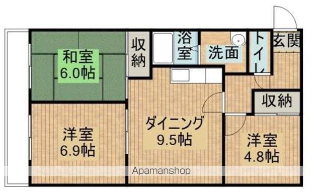リアライズ山下町(3DK/9階)の間取り写真