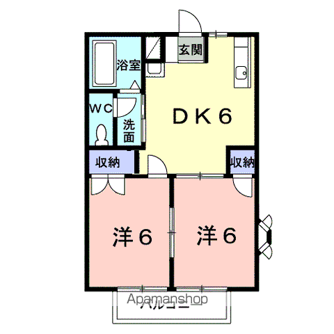 CASAFELIZ(2DK/2階)の間取り写真