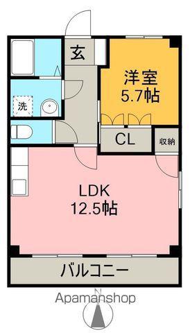 エムトゥルース(1LDK/2階)の間取り写真