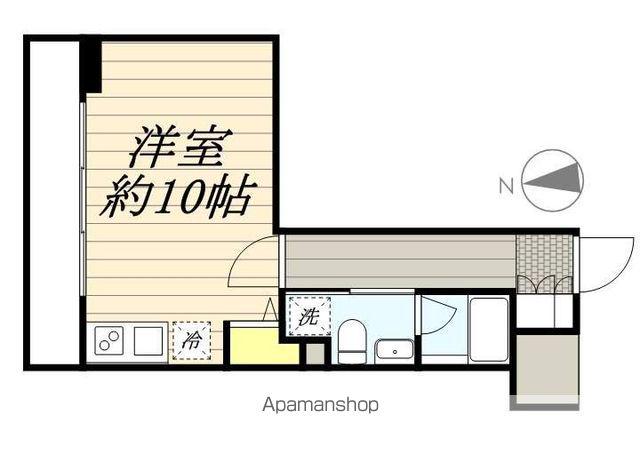 ジェノヴィア東向島スカイガーデン(ワンルーム/2階)の間取り写真