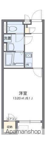 クレイノWAVEIMPACTⅡ(1K/1階)の間取り写真