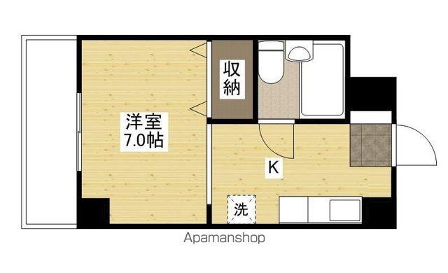 第3福助マンション(1K/4階)の間取り写真