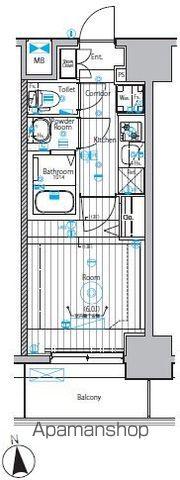 メイクスアート上前津Ⅵ(1K/13階)の間取り写真