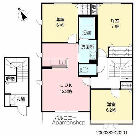 エル・スルー(3LDK/2階)の間取り写真
