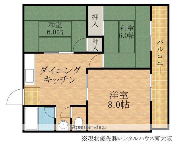 ハイツ川崎(3DK/2階)の間取り写真