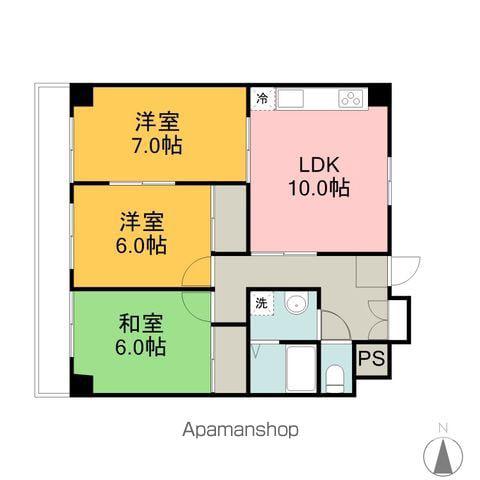 パークハイム中央(3LDK/5階)の間取り写真