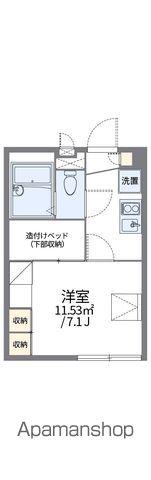 レオパレス プラスN&K(1K/1階)の間取り写真