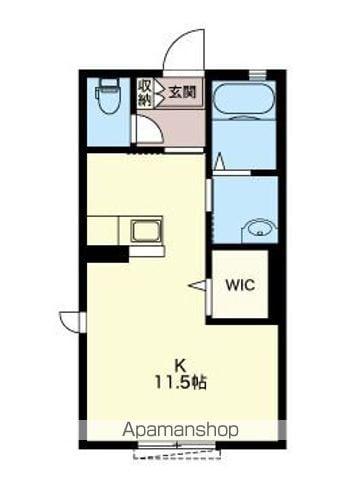 ドリーミオA(ワンルーム/2階)の間取り写真