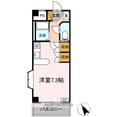 ハイムカメリア(ワンルーム/1階)の間取り写真