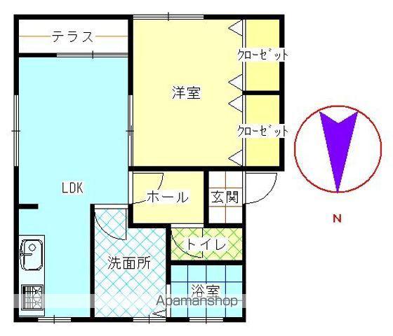 コスモハウス童夢(1LDK/1階)の間取り写真