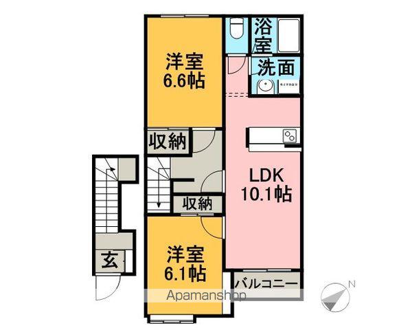 アグレイア(2LDK/2階)の間取り写真