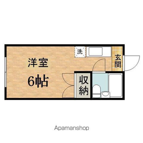 サンハイツクロダ(ワンルーム/2階)の間取り写真