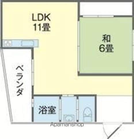 ピュアコーポGU2(1LDK/4階)の間取り写真