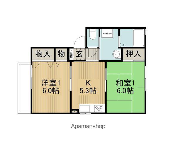 ディアス増沢C棟(2K/2階)の間取り写真