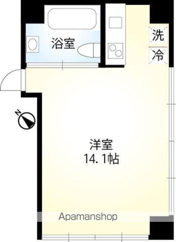 FEEL二子玉川(ワンルーム/2階)の間取り写真