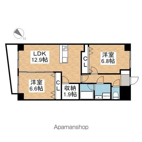 ラ・メゾン・ド・エトワール(2LDK/3階)の間取り写真