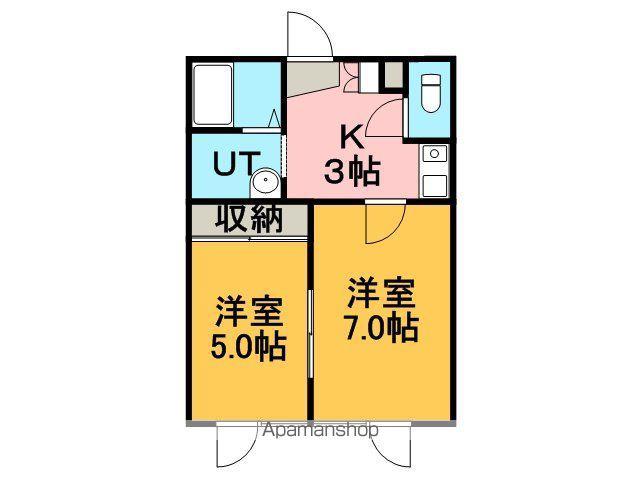ラポート星置(1LDK/3階)の間取り写真