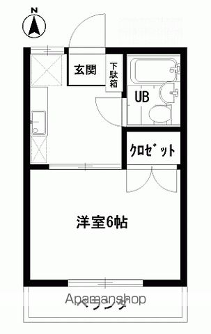 第3竜沢コーポ(1K/2階)の間取り写真