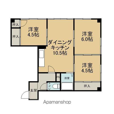 マンションブルク(3LDK/3階)の間取り写真