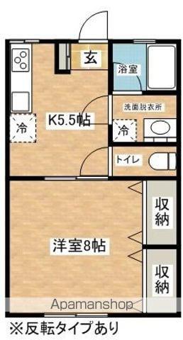 プラムハイツM(1DK/1階)の間取り写真