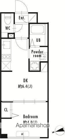 プライマル大塚(1DK/4階)の間取り写真
