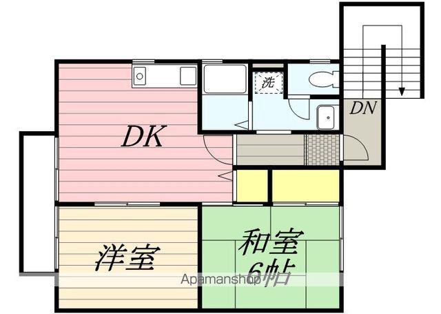 セジュール佐藤(2DK/2階)の間取り写真