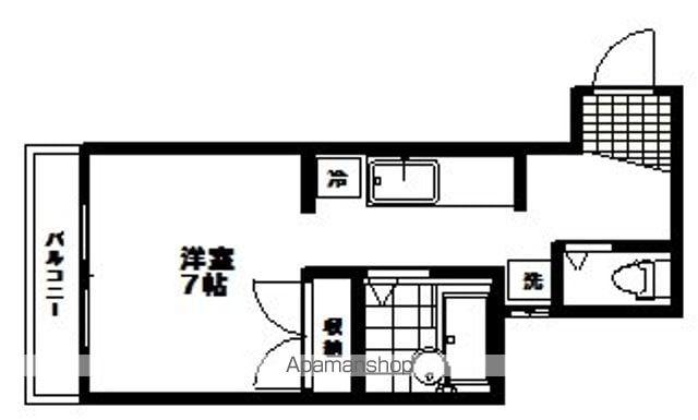 ホワイトヴィレッジ国見(ワンルーム/2階)の間取り写真