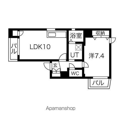 アビタシオン葵(1LDK/5階)の間取り写真