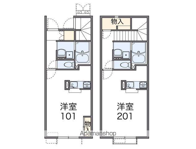 レオネクスト段々(1K/2階)の間取り写真