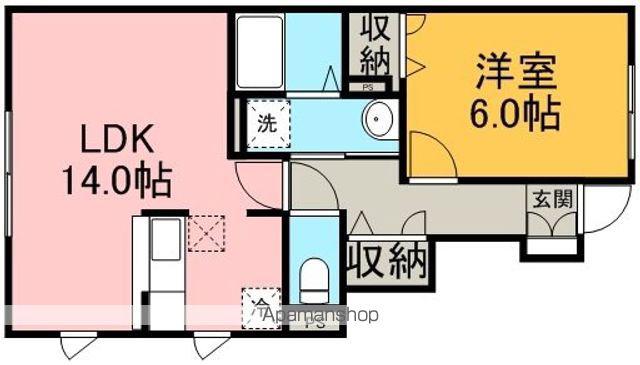 アレプロッツ2(1LDK/1階)の間取り写真