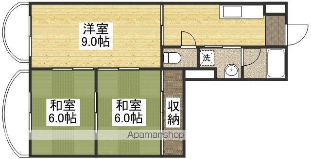 リファーマンションナオイ(2LDK/3階)の間取り写真