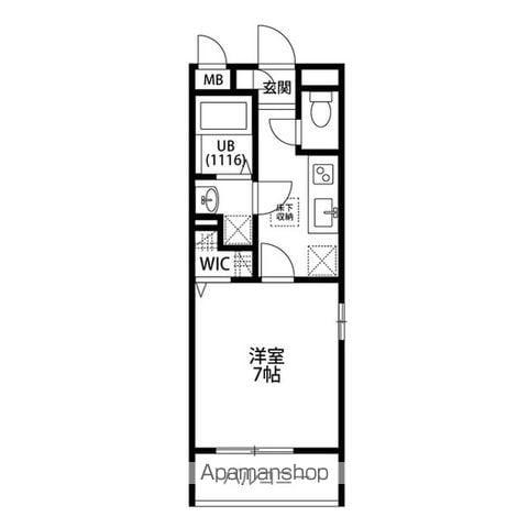レキップ(1K/3階)の間取り写真