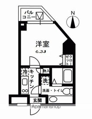 レジディア中野(1K/10階)の間取り写真