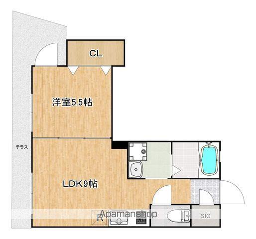 MAHALO(1LDK/1階)の間取り写真