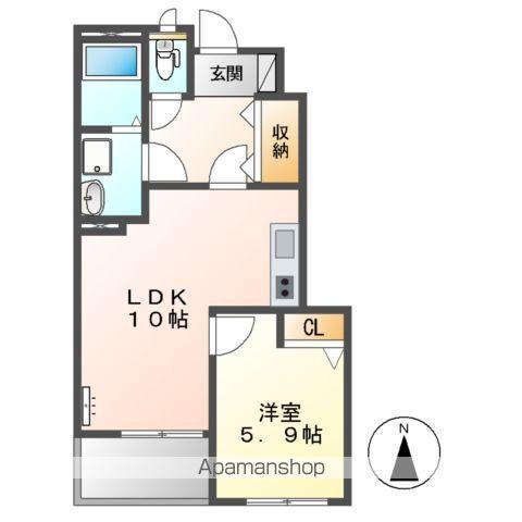 グランデ エスポワール(1LDK/1階)の間取り写真