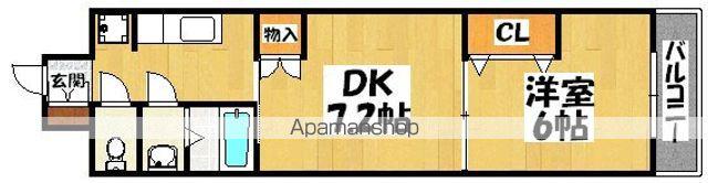 エスポワール深井(1LDK/2階)の間取り写真